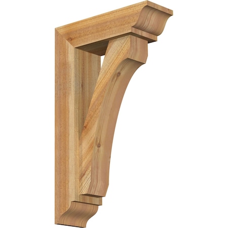 Legacy Traditional Rough Sawn Bracket W/ Offset Brace, Western Red Cedar, 6W X 18D X 30H